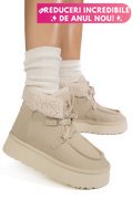 GHETE BEJ PIELE NATURALA INTOARSA US77KB002