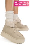 GHETE BEJ PIELE NATURALA INTOARSA US77KB002