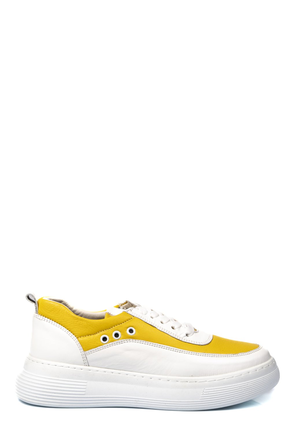 PANTOFI SPORT ALB GALBEN PIELE NATURALA 1PC0002