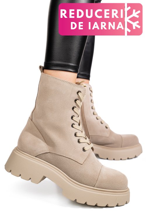 Ghete bej piele naturala 52132462