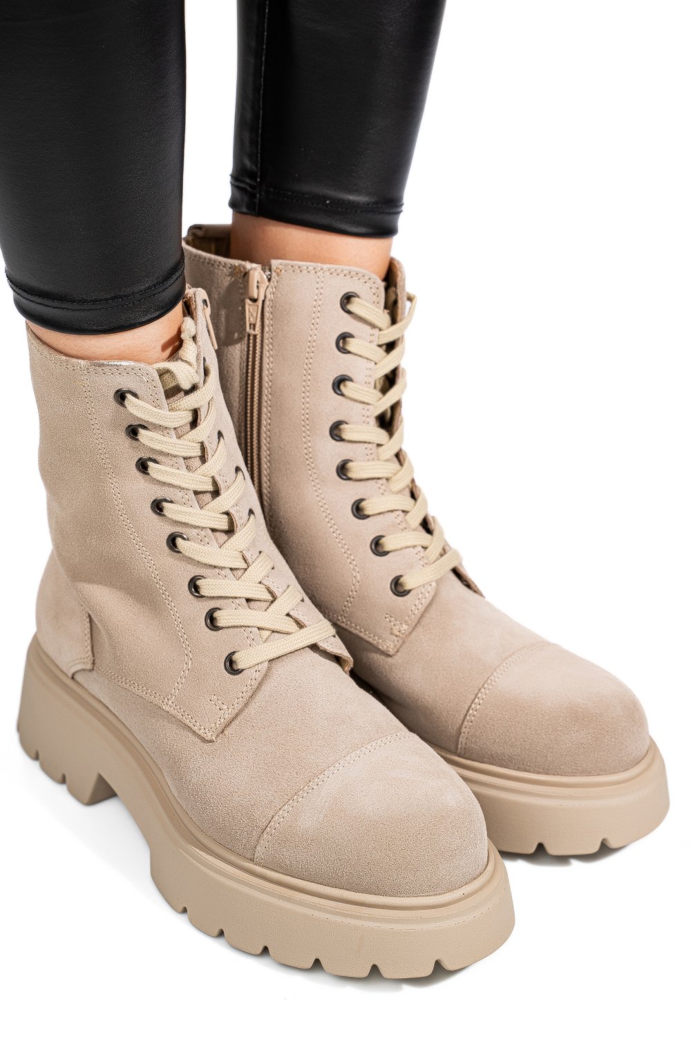 GHETE BEJ PIELE NATURALA 52132462