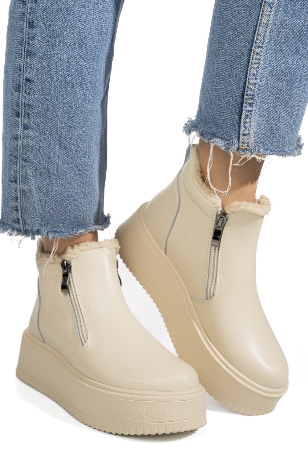 GHETE BEJ PIELE NATURALA TSP7008