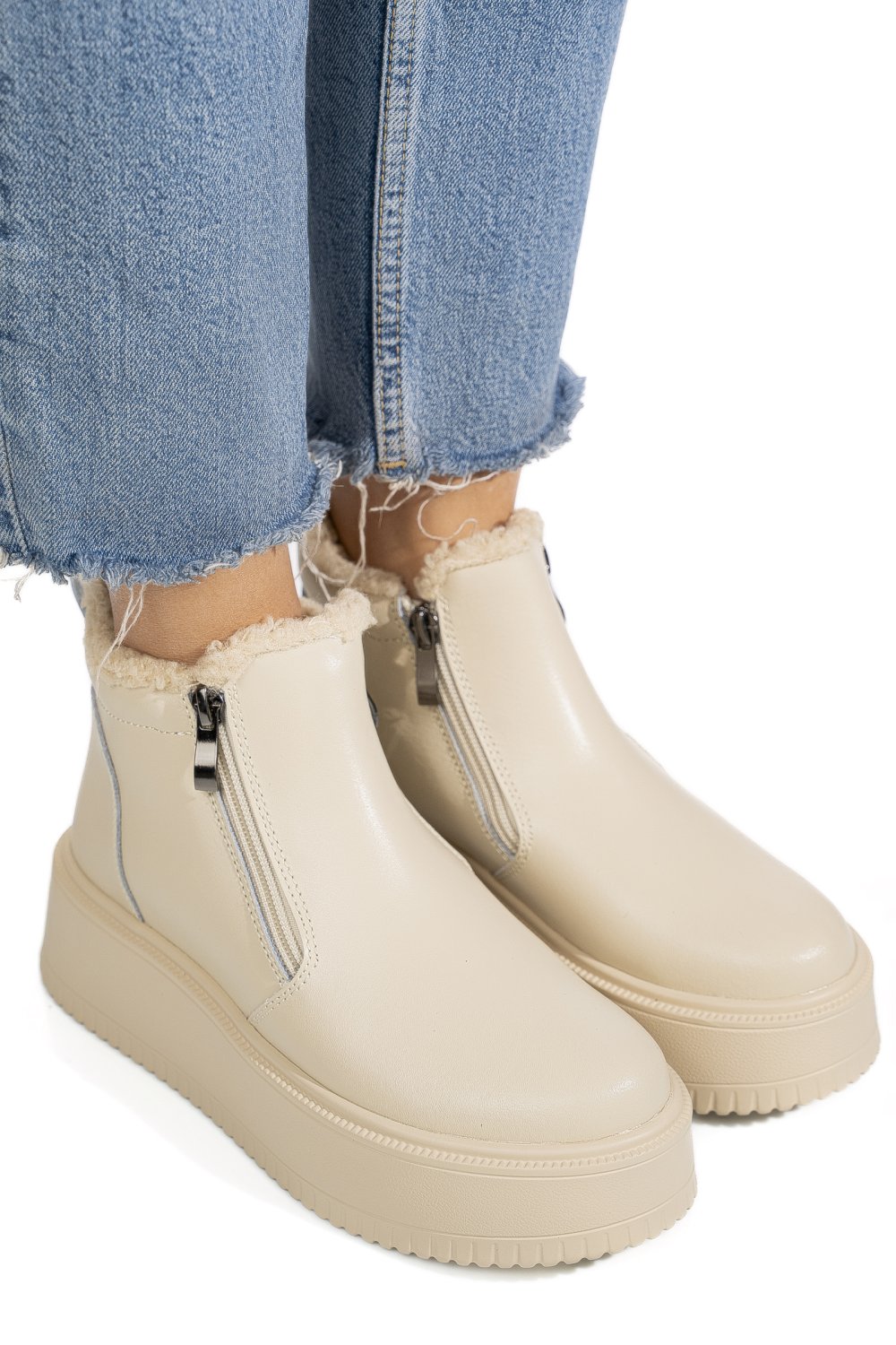 GHETE BEJ PIELE NATURALA TSP7008