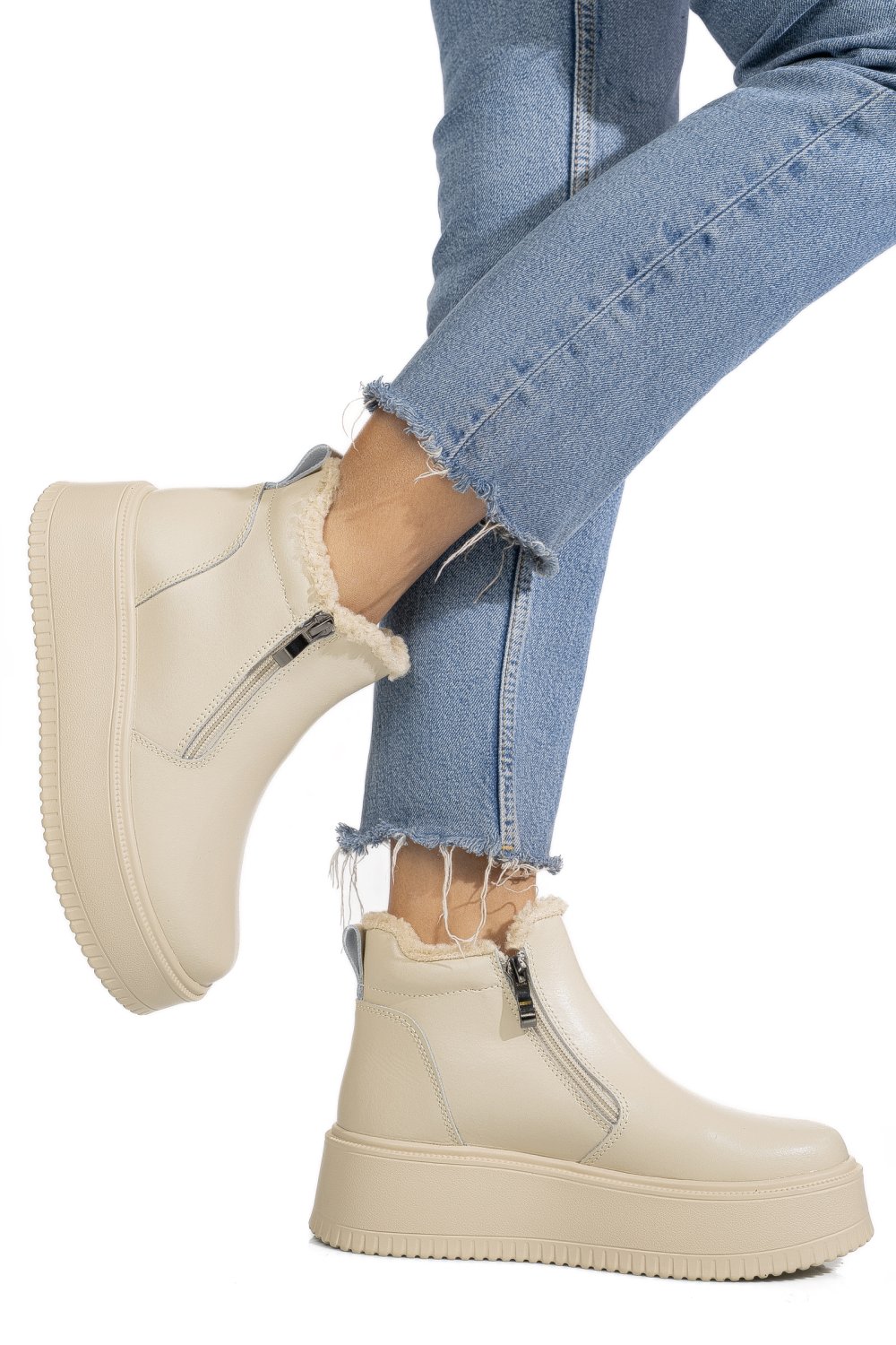 GHETE BEJ PIELE NATURALA TSP7008