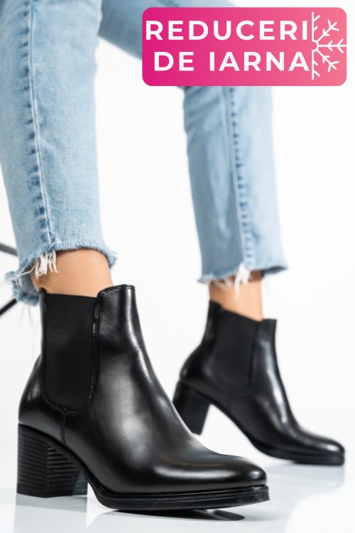 Ghete dama piele naturala negre ws77h70h02