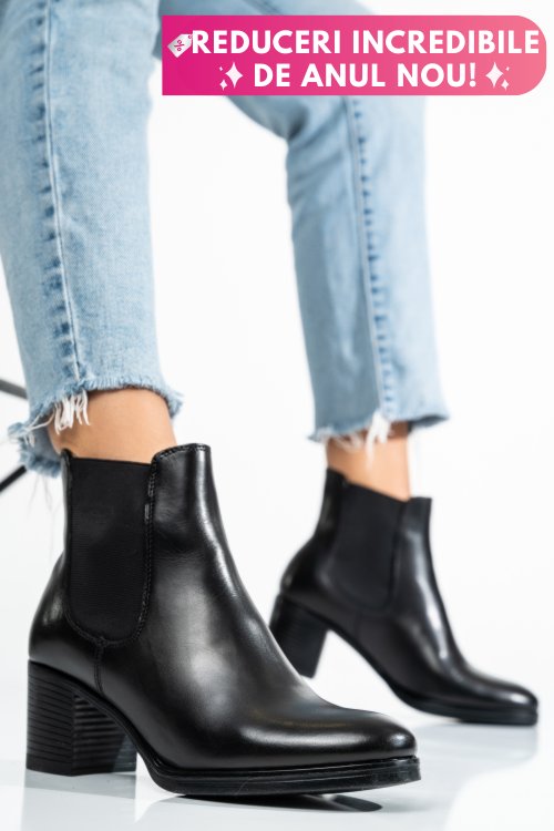 Ghete dama piele naturala negre ws77h70h02