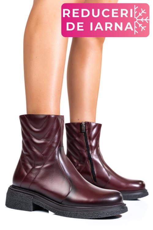 Ghete dama imblanite piele naturala  visinii 4s7724