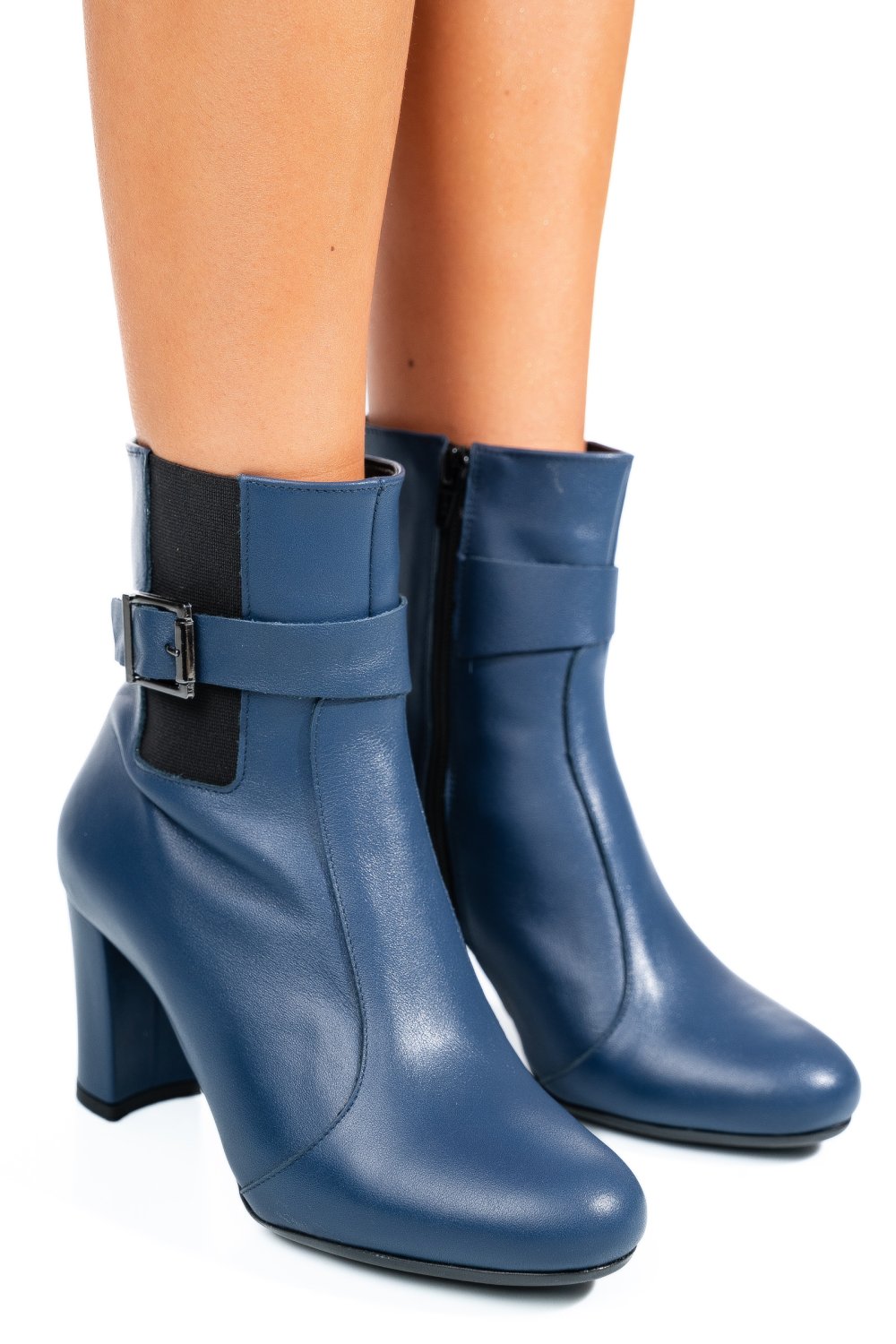 BOTINE DAMA PIELE NATURALA BLEUMARIN 7S7772