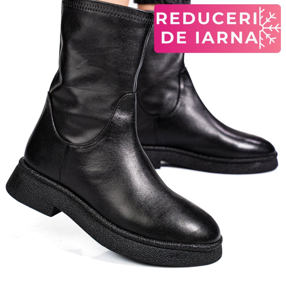 GHETE NEGRE PIELE NATURALA 1S771838