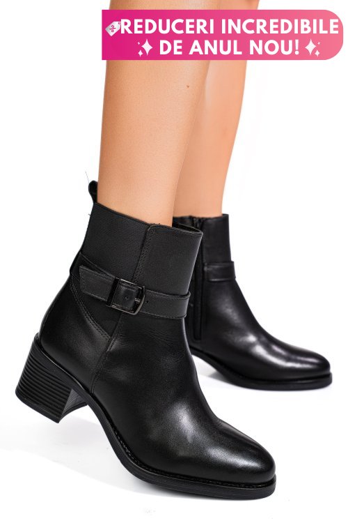 Ghete negre piele naturala vb264203