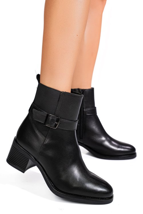 Ghete negre piele naturala vb264203