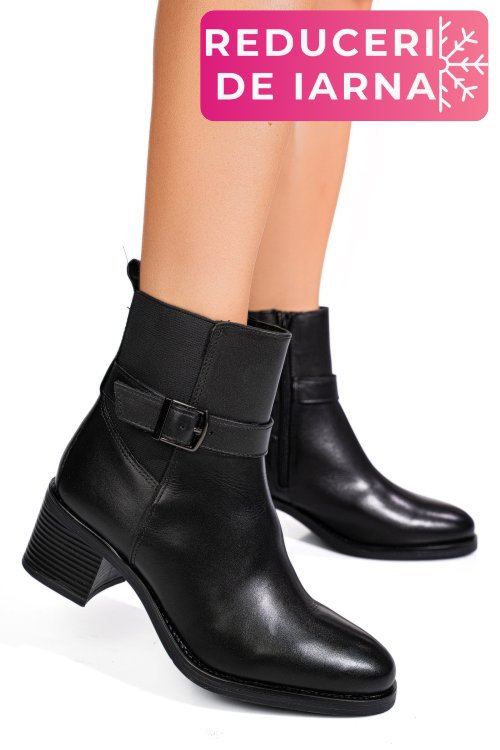 Ghete negre piele naturala vb264203