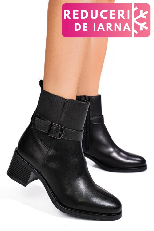 Ghete negre piele naturala vb264203