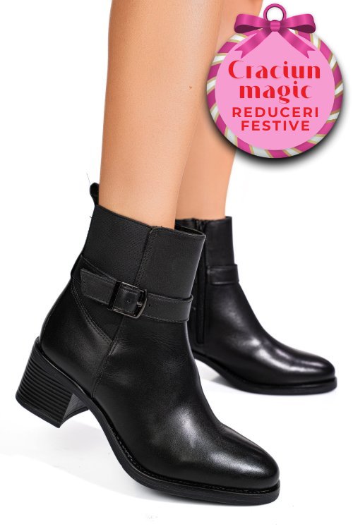 Ghete negre piele naturala vb264203