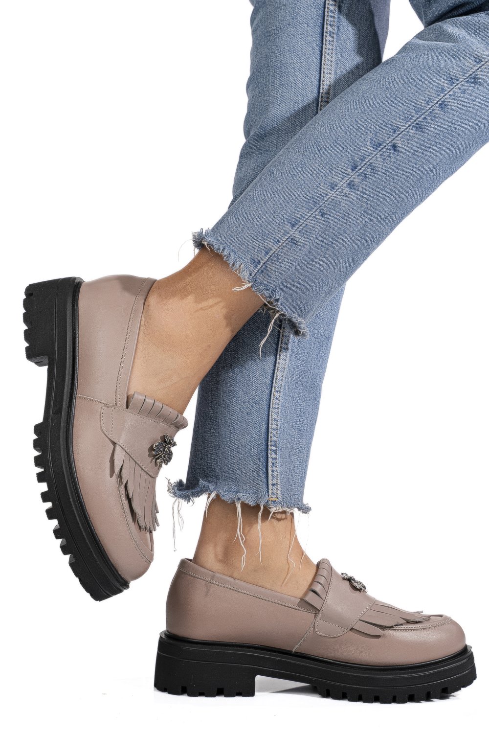 MOCASINI TAUPE PIELE NATURALA 1S77351