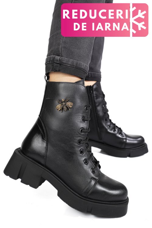 Ghete negre piele naturala 9s7771