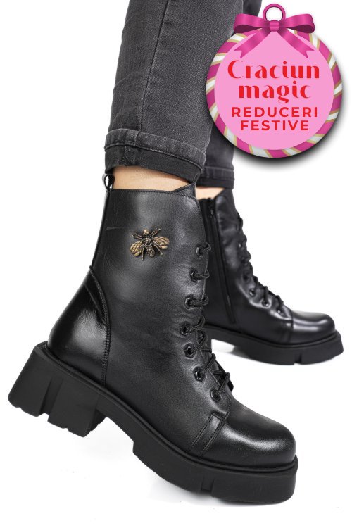 Ghete negre piele naturala 9s7771