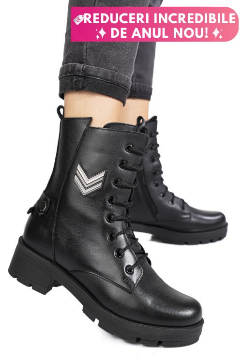 Ghete negre piele naturala 9s7754