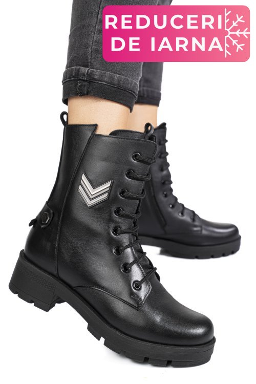 Ghete negre piele naturala 9s7754