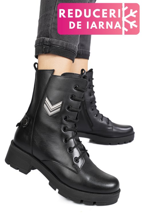 Ghete negre piele naturala 9s7754