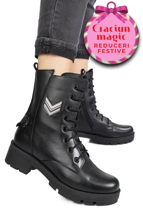 Ghete negre piele naturala 9s7754