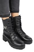 GHETE NEGRE PIELE NATURALA 9S7754