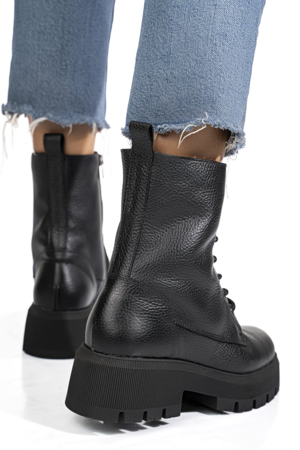 GHETE DAMA DE IARNA PIELE NATURALA NEGRE 1S7731-A