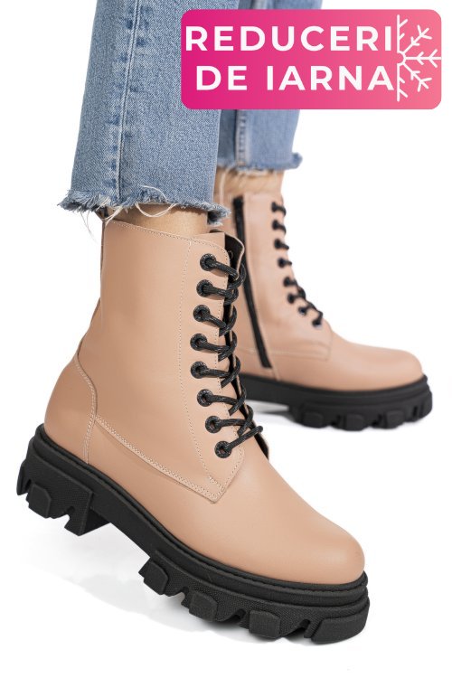 Ghete dama piele naturala roz 1s7731