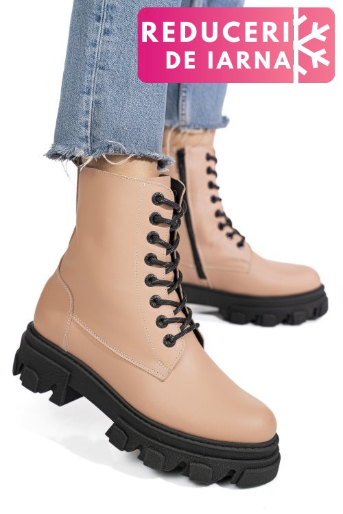 Ghete dama piele naturala roz 1s7731