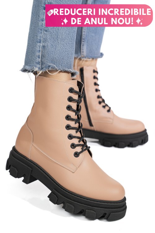 Ghete dama piele naturala roz 1s7731