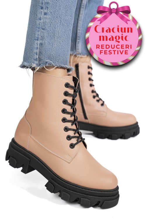 Ghete dama piele naturala roz 1s7731