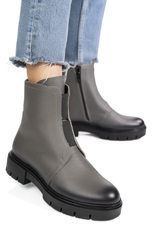 Ghete femei piele naturala olive 1s7770