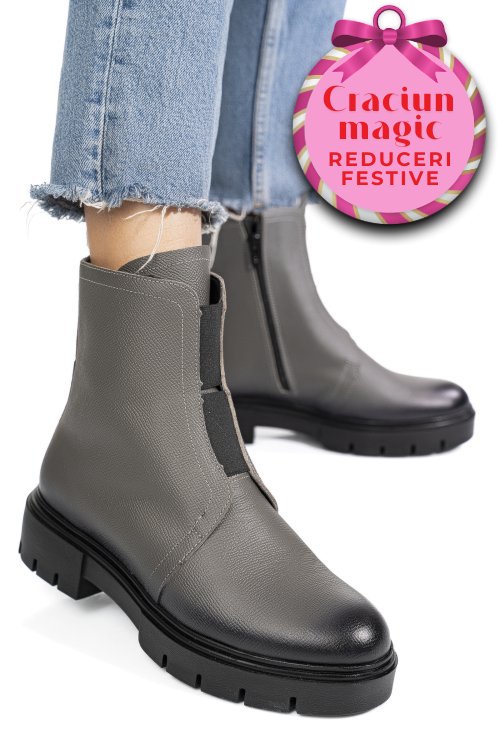 Ghete femei piele naturala olive 1s7770