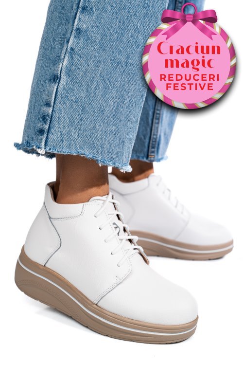 Ghete albe piele naturala 0sp588