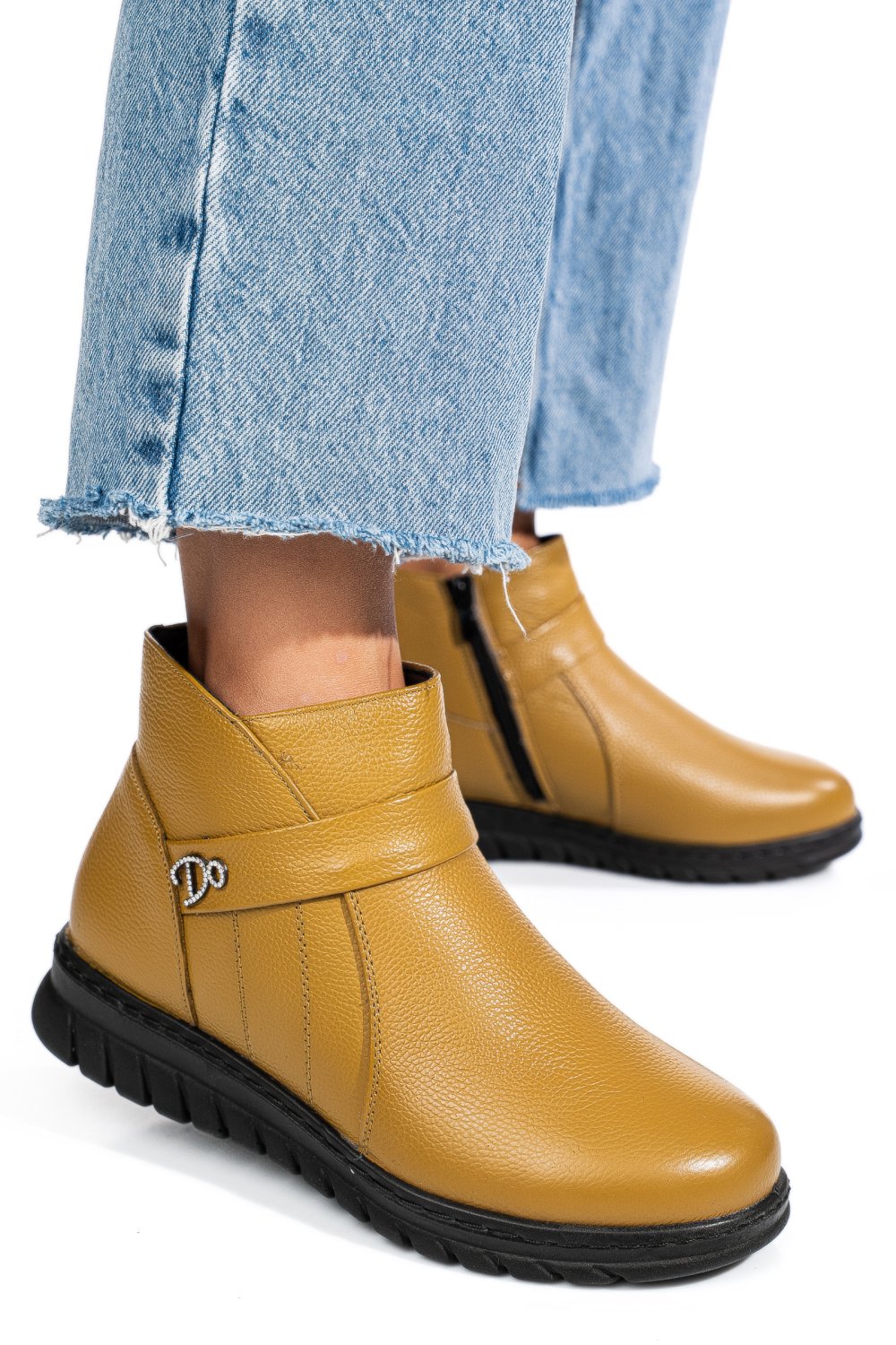 GHETE GALBENE PIELE NATURALA 7SP255