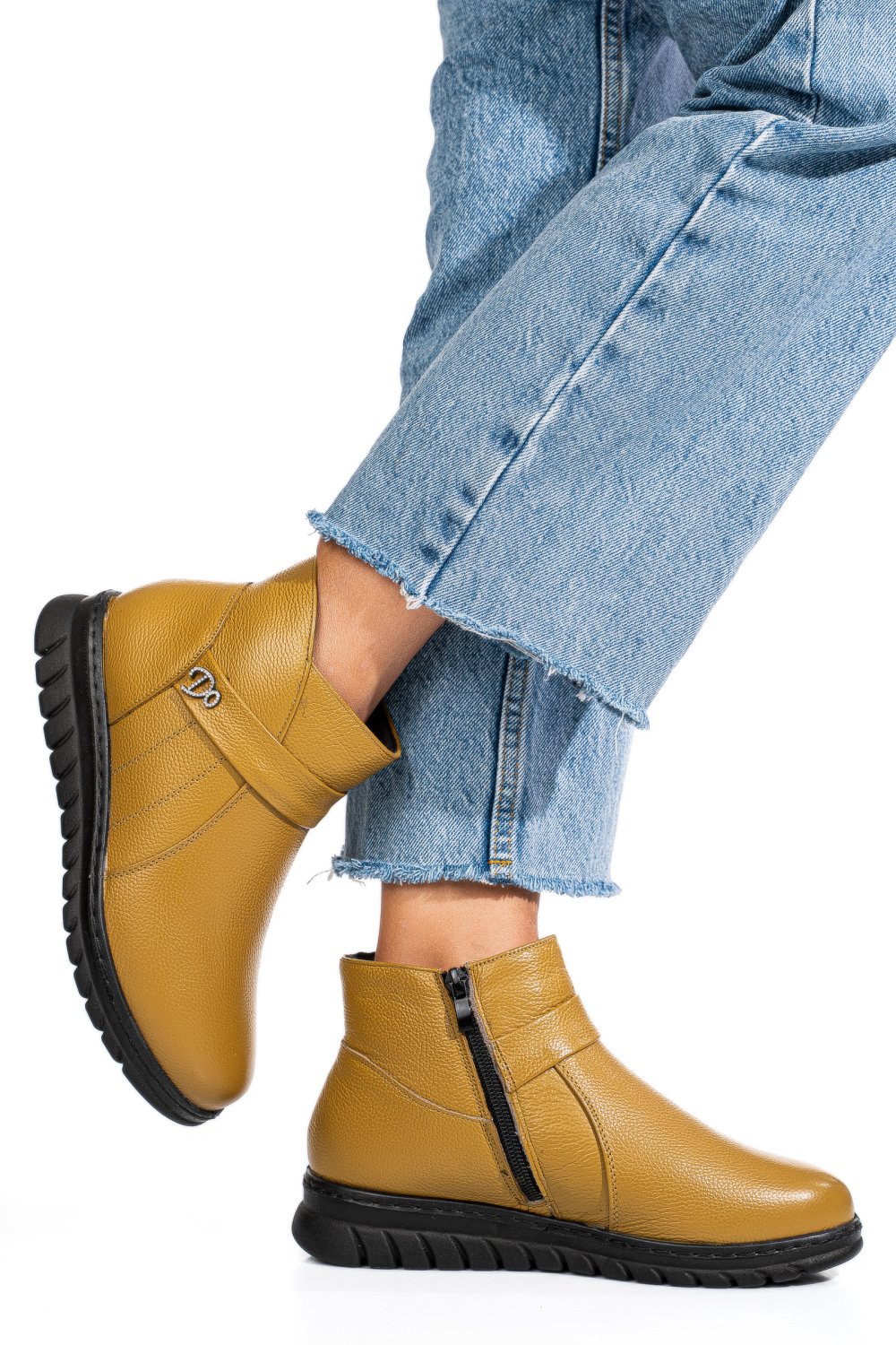 GHETE GALBENE PIELE NATURALA 7SP255