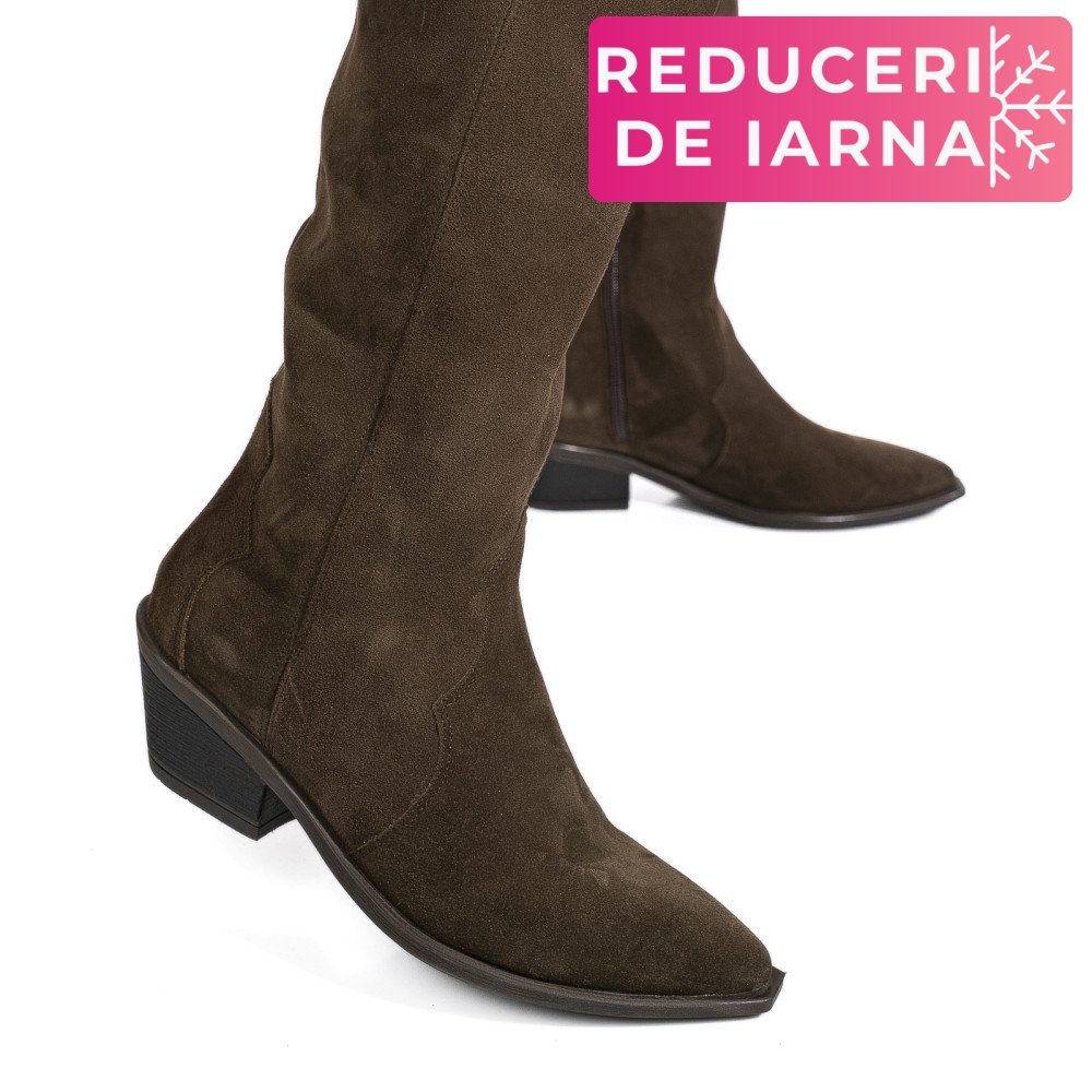 CIZME MARO PIELE NATURALA INTOARSA 4S7786