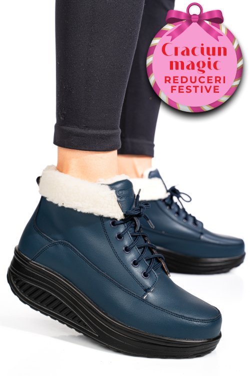 Ghete navy piele naturala asp6032
