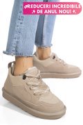 PANTOFI SPORT BEJ PIELE NATURALA INTOARSA 1S77204