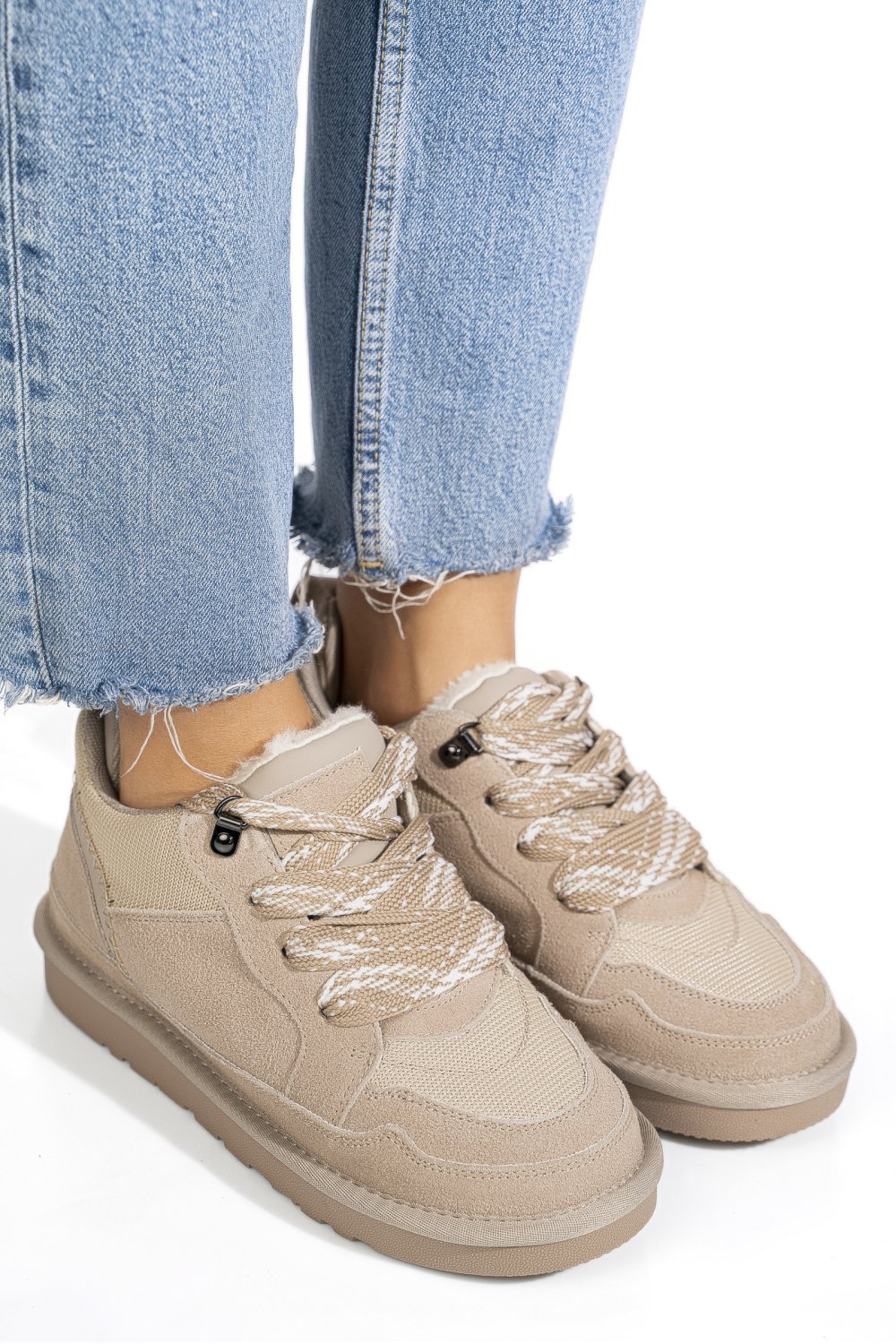 PANTOFI SPORT BEJ PIELE NATURALA INTOARSA 1S77204