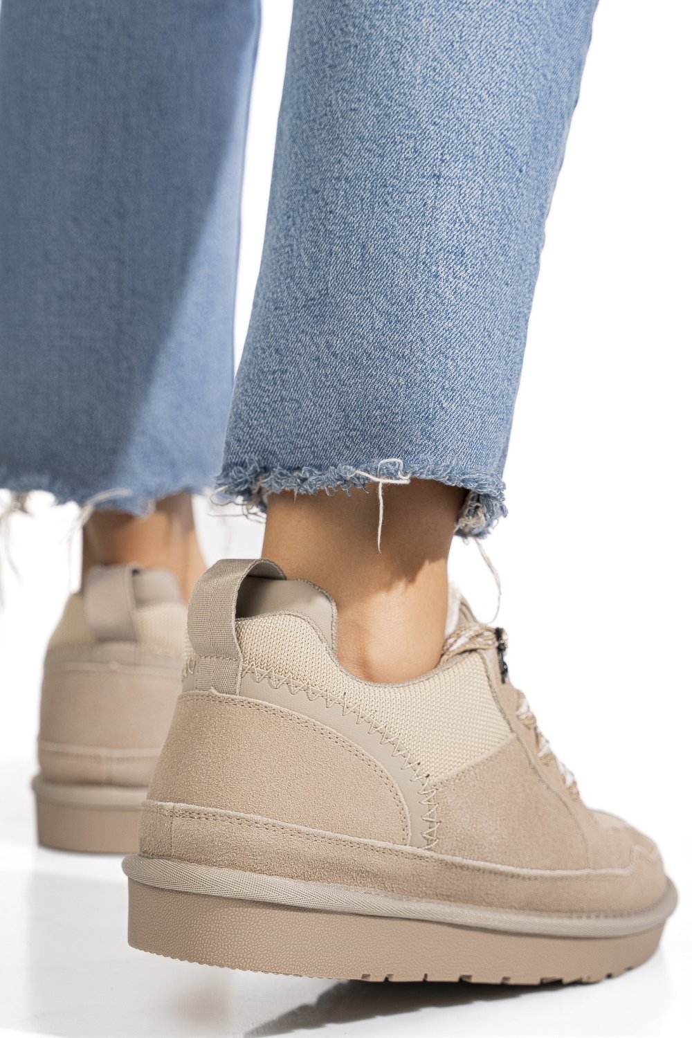 PANTOFI SPORT BEJ PIELE NATURALA INTOARSA 1S77204