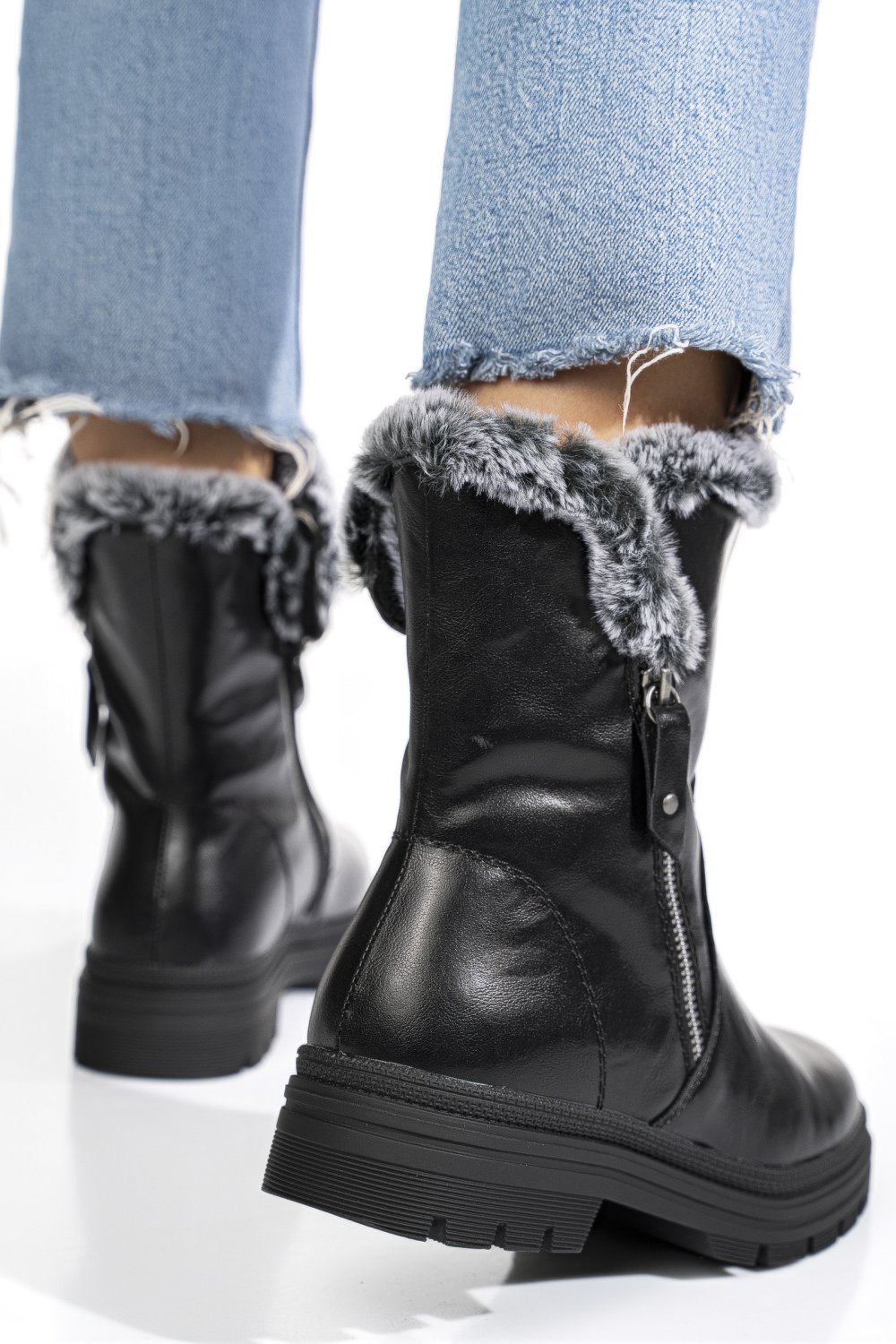 GHETE NEGRE PIELE NATURALA ASPM2793