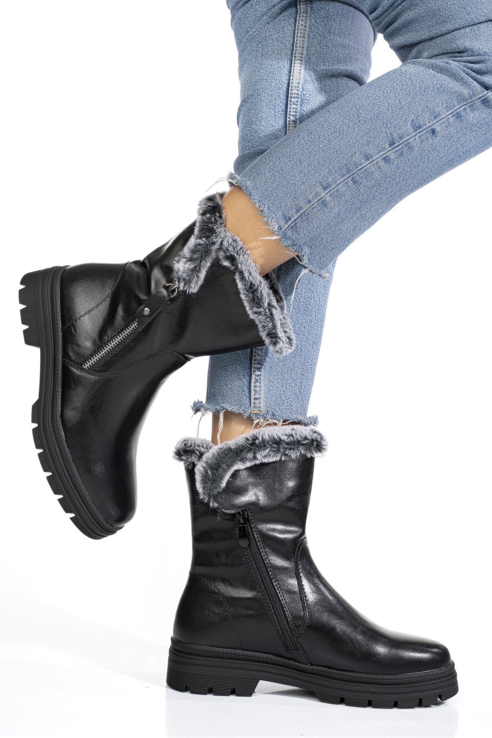 GHETE NEGRE PIELE NATURALA ASPM2793