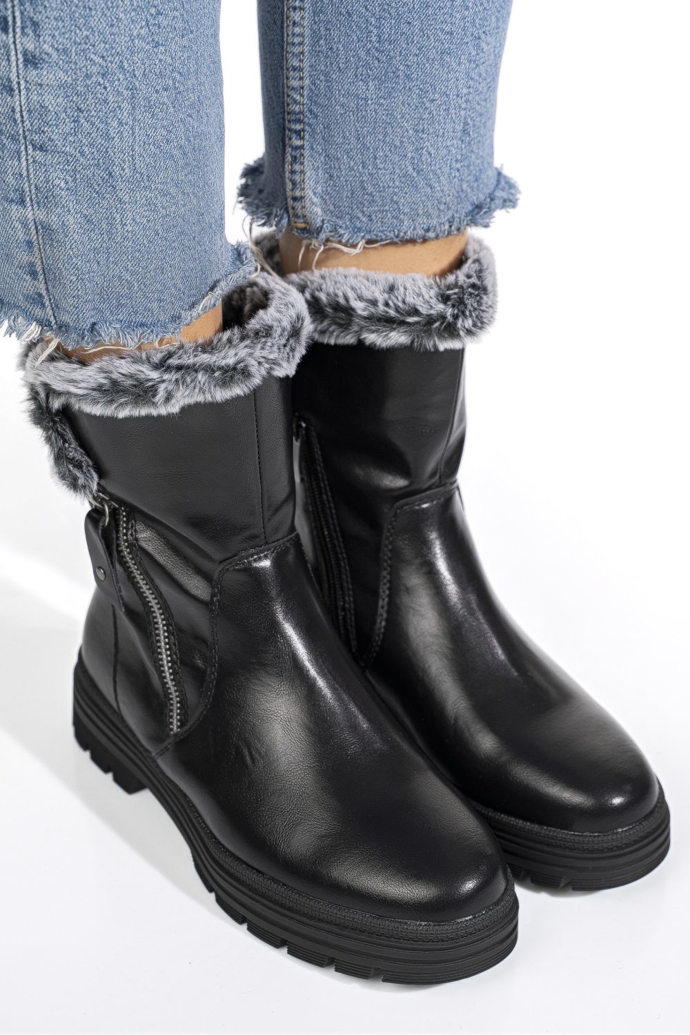 GHETE NEGRE PIELE NATURALA ASPM2793