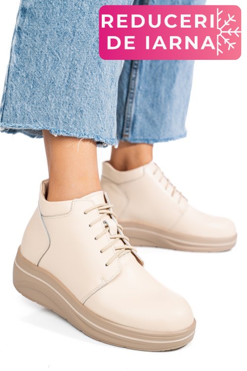 Ghete bej piele naturala 0sp588