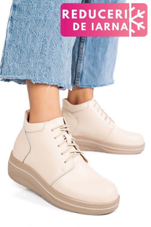 Ghete bej piele naturala 0sp588