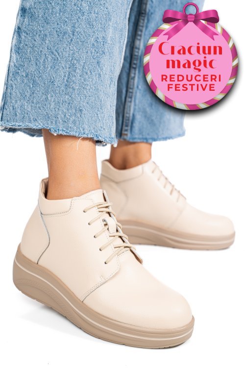 Ghete bej piele naturala 0sp588