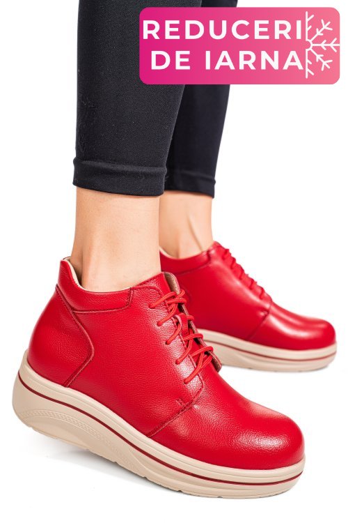 Ghete rosii piele naturala 0sp588