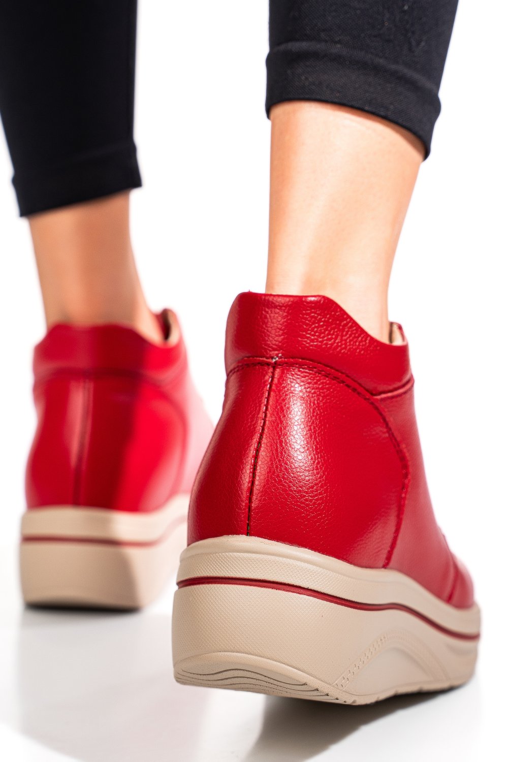 GHETE ROSII PIELE NATURALA 0SP588