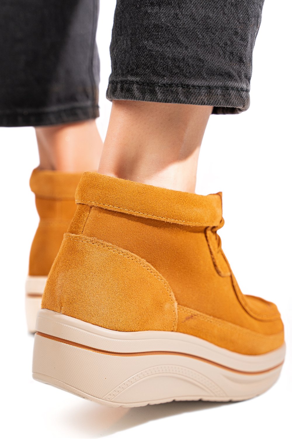 GHETE CAMEL PIELE NATURALA INTOARSA 0SP585